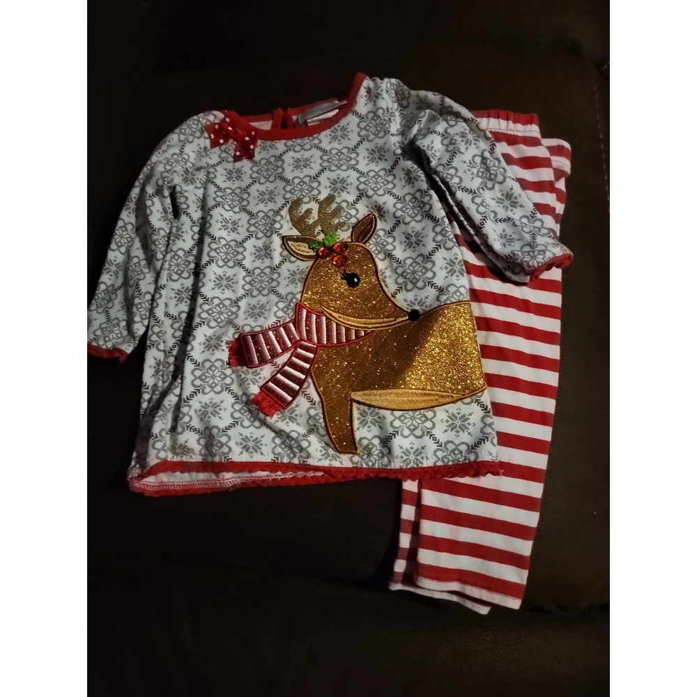 Emily‎ rose Christmas reindeer dress and leggings size 18 months